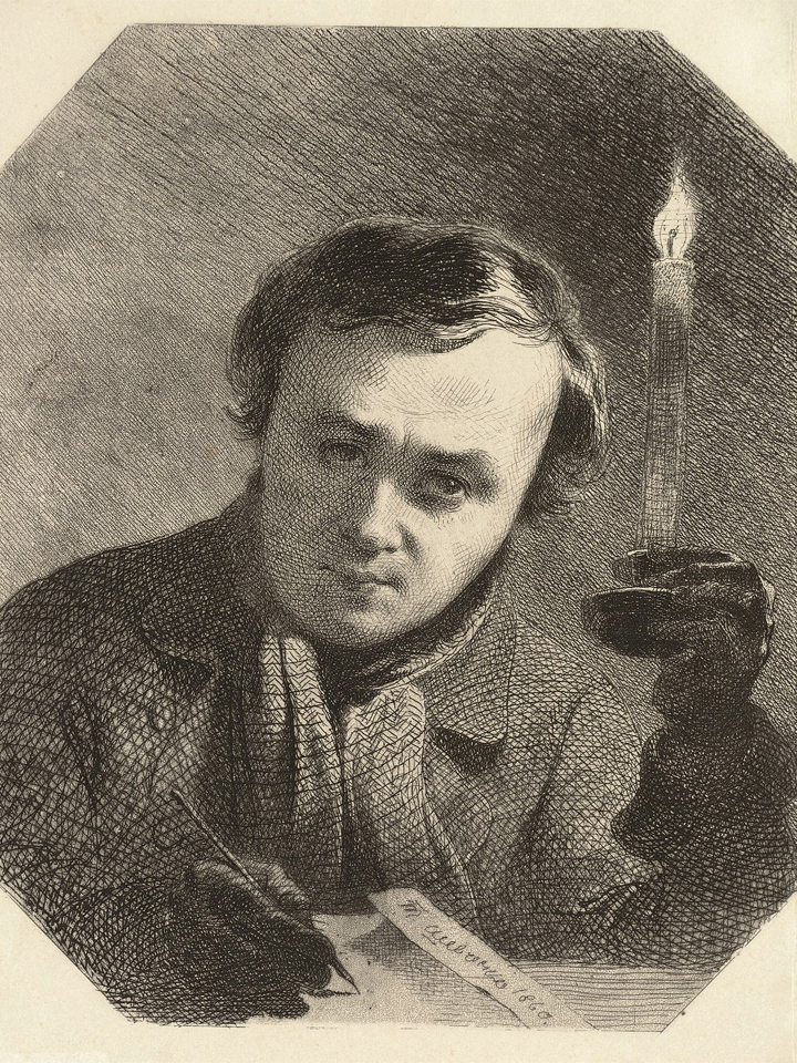 Self-Portrait with a Candle