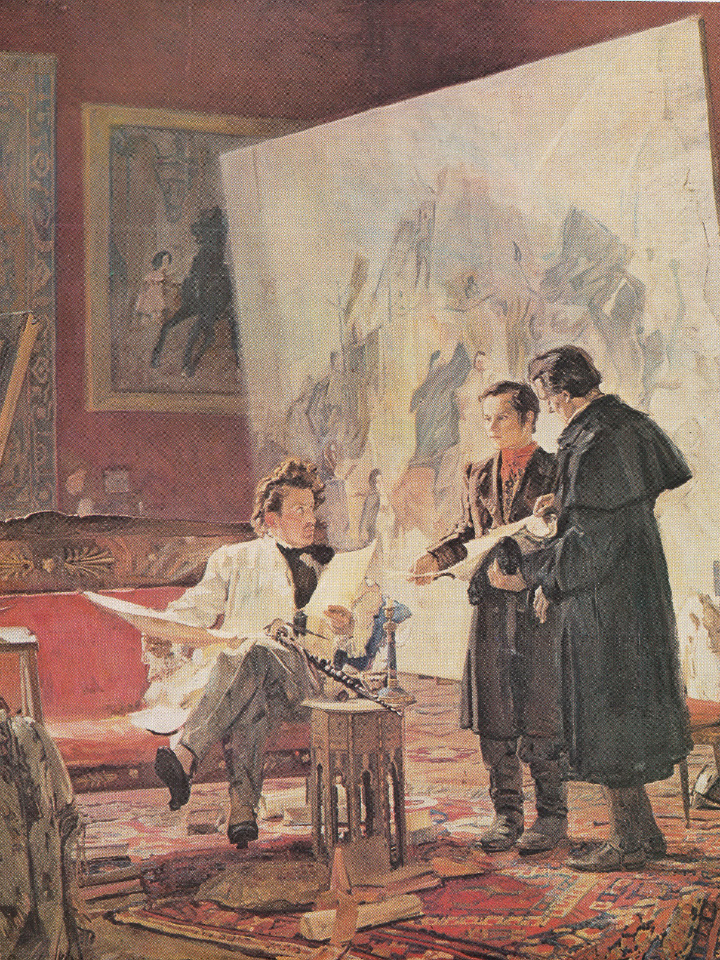 Shevchenko in the Studio of Karl Bryullov