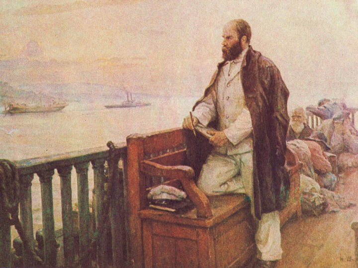 Taras Shevchenko Returning from Exile by Boat