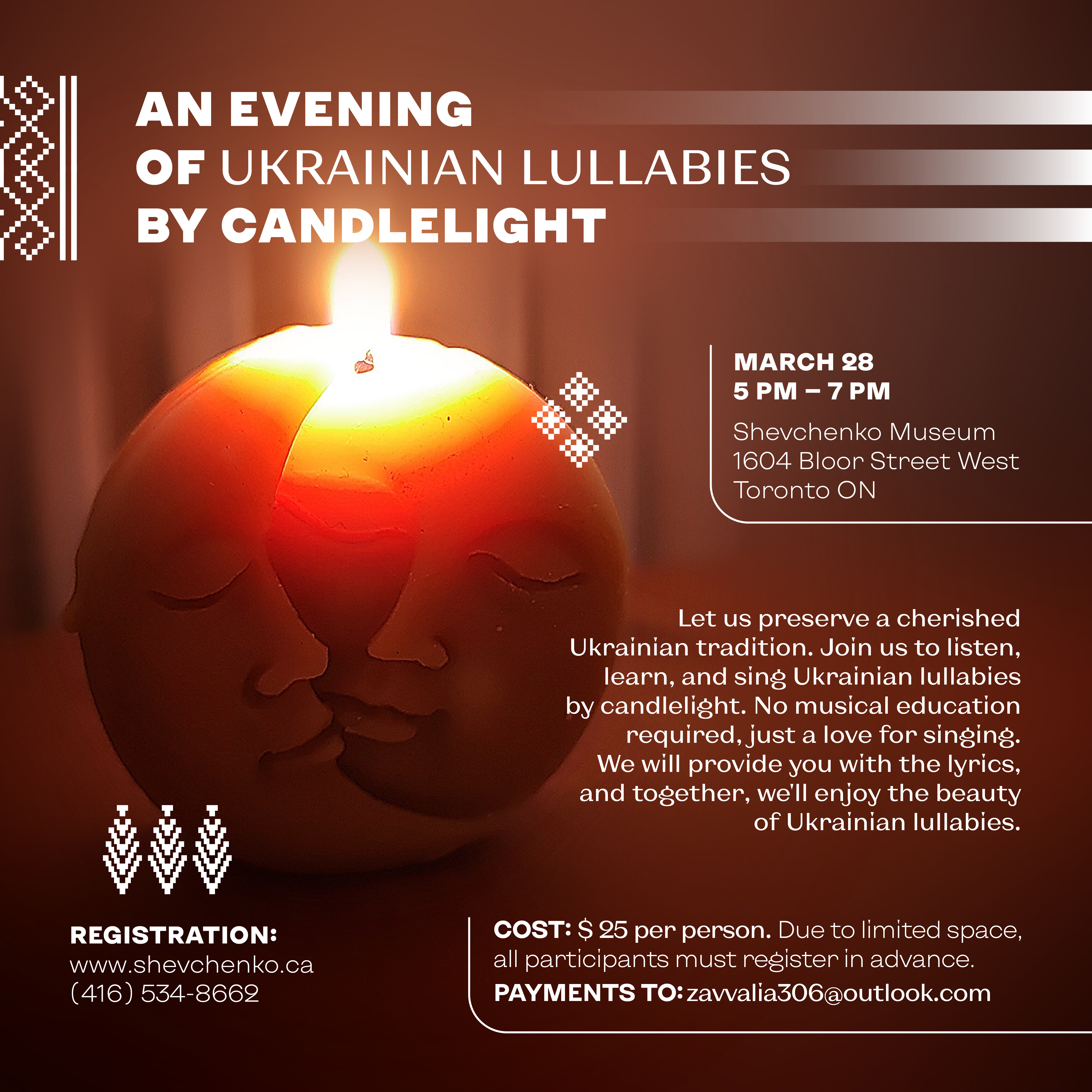 An evening of Ukrainian lullabies  by candlelight