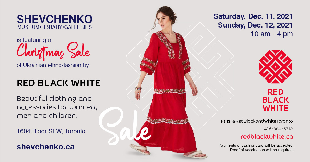 Christmas Sale of Ukrainian ethno-fashion by RED BLACK and WHITE 