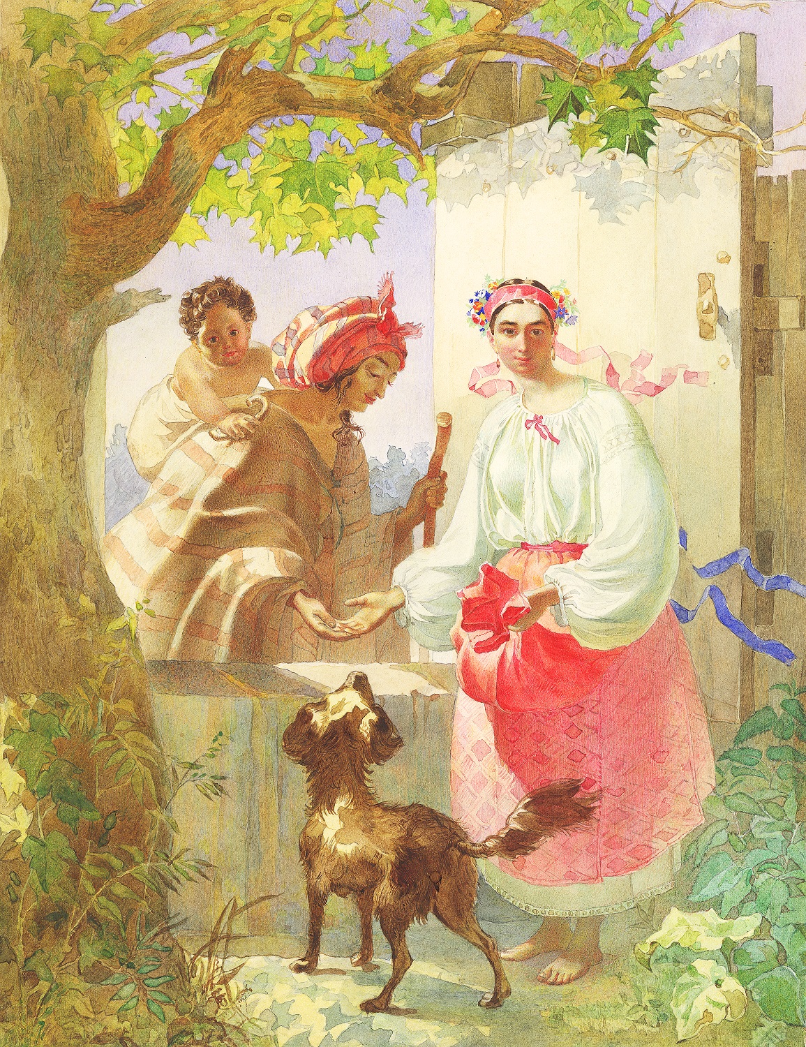 Gypsy Fortune Teller, 1841, watercolour